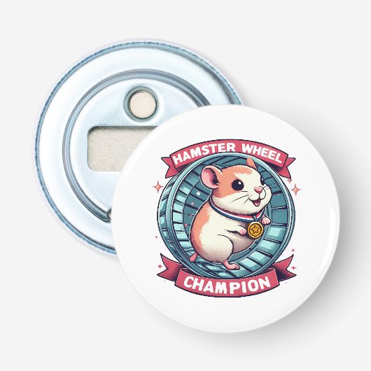 Hamster Wheel Champion Flaschenöffner (Vorderseite)