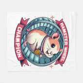 Hamster Wheel Champion Fleecedecke (Vorderseite (Horizontal))