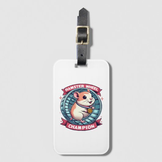 Hamster Wheel Champion Gepäckanhänger (Vorderseite Vertikal)