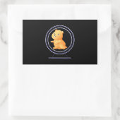 Hamster Wheel Niedlich Kawaii Rodent Geschenk Rechteckiger Aufkleber (Tasche)