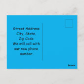 Hamster Wir haben die Postkarte verschoben (Rückseite)