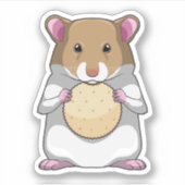 Hamster with Biscuit Aufkleber (Vorderseite)
