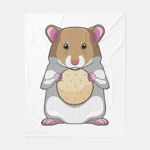 Hamster with Biscuit Fleecedecke