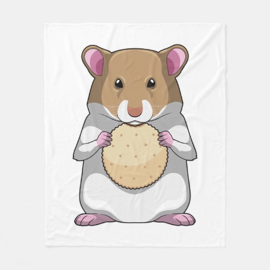 Hamster with Biscuit Fleecedecke (Vorderseite)