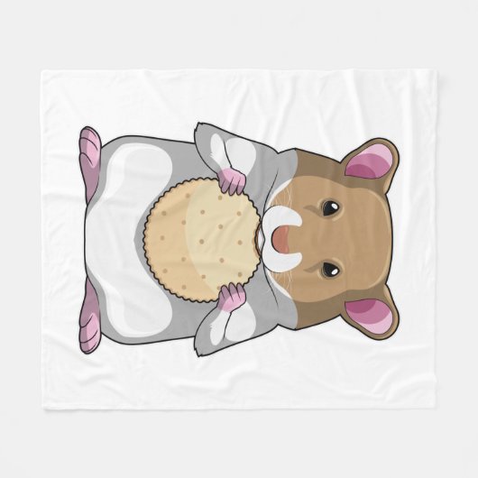 Hamster with Biscuit Fleecedecke (Vorderseite (Horizontal))