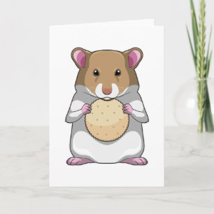 Hamster with Biscuit Karte