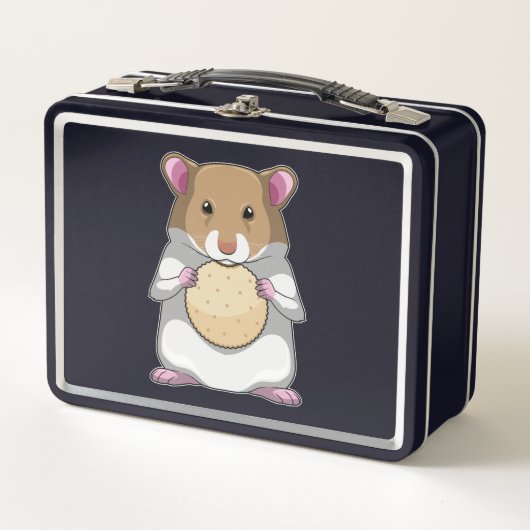 Hamster with Biscuit Metall Brotdose (Vorderseite)