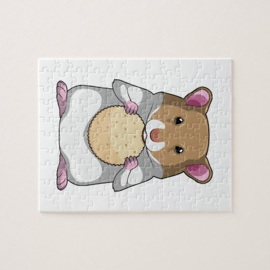 Hamster with Biscuit Puzzle (Horizontal)