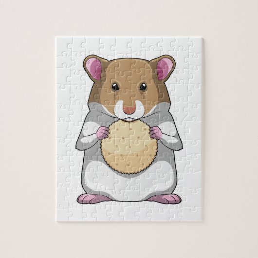 Hamster with Biscuit Puzzle (Vertikal)