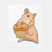 Hamster with Muffin Fleecedecke (Vorderseite)