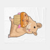 Hamster with Muffin Fleecedecke (Vorderseite (Horizontal))