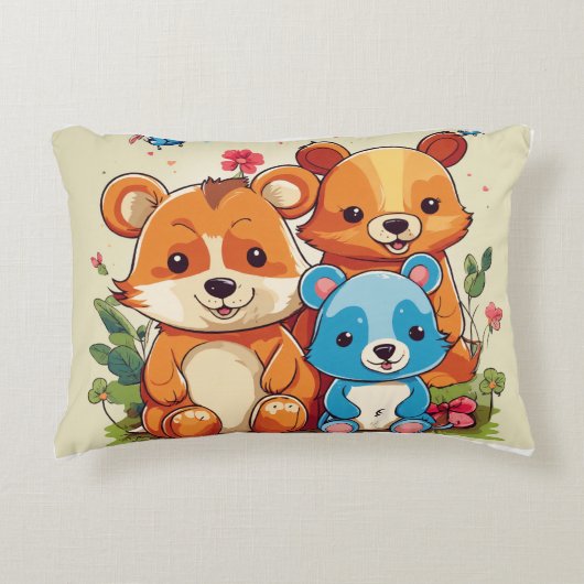 Hamster Workout-Crew: Cartoon-Kutness Dekokissen (Vorderseite)