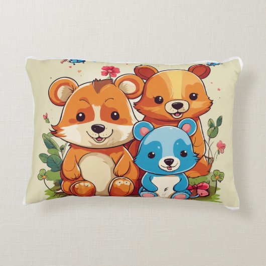 Hamster Workout-Crew: Cartoon-Kutness Dekokissen (Rückseite)