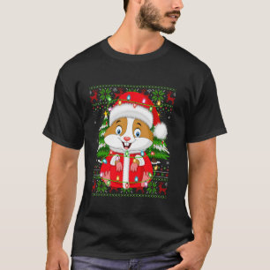 Hamster Xmas Sweater Style Ugly Santa Hamster Chri T-Shirt