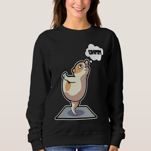 Hamster Yoga Poses Sport Gymnastics Ohm Heartbeat Sweatshirt (Vorderseite)