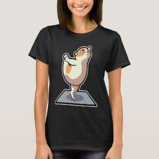 Hamster Yoga-Übungen Sport Gymnastik Ohm Herzschla T-Shirt