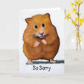 HAMSTER zeichnend: Sorry card Karte (Gelbe Blume)
