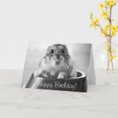 Hamstergrußkarte, alles Gute zum Geburtstag Karte (Gelbe Blume)