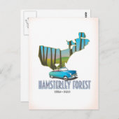 Hamsterley Forest Durham England Karte (Vorne/Hinten)