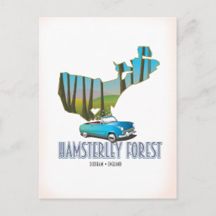 Hamsterley Forest Durham England Karte