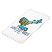 Hamsterley Forest Durham England Karte Magnet (Linke Seite)