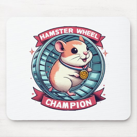 Hamsterrad Champion Mousepad (Vorne)