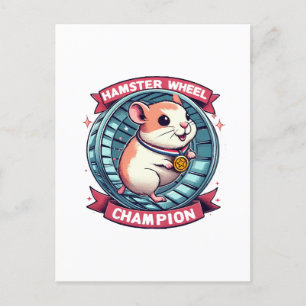 Hamsterrad-Champion Postkarte