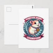 Hamsterrad-Champion Postkarte (Vorne/Hinten)