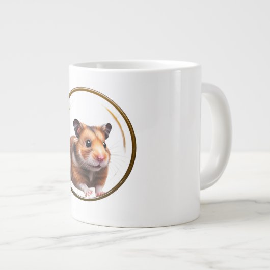 Hamsterrad gute Zeit Jumbo-Tasse (Vorderseite Rechts)