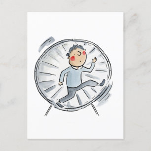 Hamsterrad Postkarte