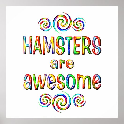 HAMSTERS ARE AWESOME POSTER (Vorne)