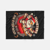 Hamsters For Everybody Christmas Pajamas Hamster K Fleecedecke (Vorderseite (Horizontal))