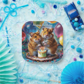 Hamsters Geburtstagsparty Pappteller (Party)
