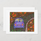 Hamsterserie-Hamsterville Cats-Abholservice Postkarte (Vorne/Hinten)