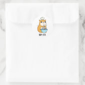 Hamstir Funny Hamster Pub Runder Aufkleber (Tasche)