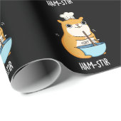 Hamstir Funny Hamster Pun Dark BG Geschenkpapier (Rolleneckpunkt)