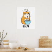 Hamstir Funny Koch Hamster Puff Poster (Küche)