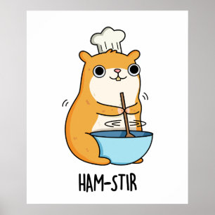 Hamstir Funny Koch Hamster Puff Poster