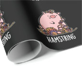 Hamstring Funny Pig Pun Dark BG Geschenkpapier (Rolleneckpunkt)