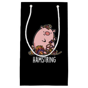 Hamstring Funny Pig Pun Dark BG Kleine Geschenktüte