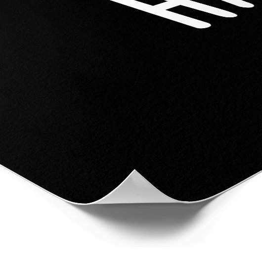 Hamstring Funny Pig Pun Dark BG Poster (Ecke)