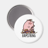Hamstring Funny Pig Pun Magnet (Vorderseite/Rückseite)