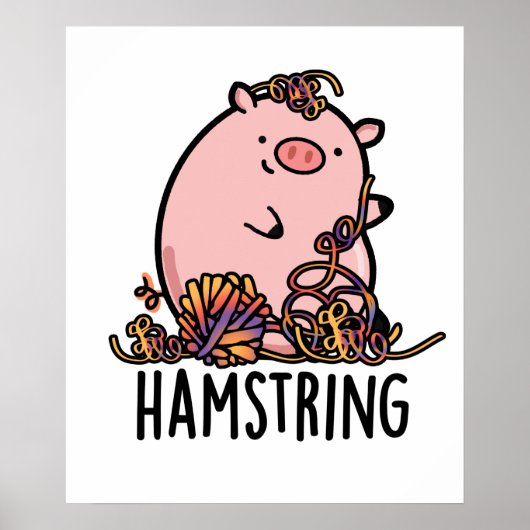 Hamstring Funny Pig Pun Poster (Vorne)