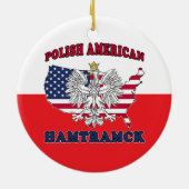Hamtramck Michigan Polish Keramik Ornament (Hinten)