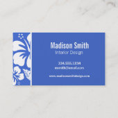 Han Blue Hawaiian Tropical Hibiskus; Palm Visitenkarte (Rückseite)