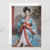 Han Chinese Women F Feiertagskarte (Vorne/Hinten)