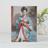 Han Chinese Women F Feiertagskarte (Stehend Vorderseite)