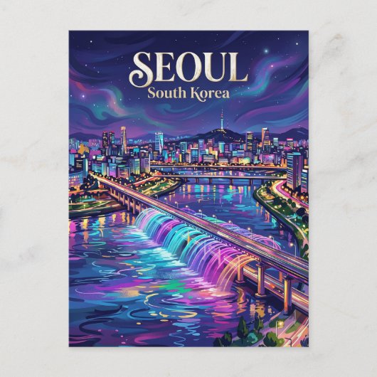 Han-Fluss Südkorea Postkarte (Vorderseite)