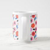 Han zeichnet Blumenmuster Jumbo-Tasse (Rückseite)