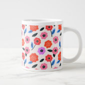 Han zeichnet Blumenmuster Jumbo-Tasse (Rechts)
